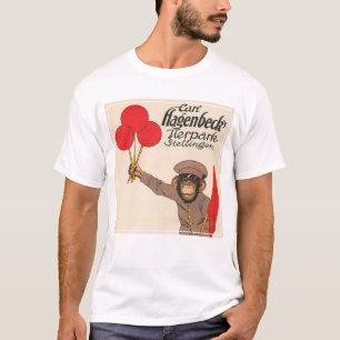 Altes Zirkusplakat eines Affen, der Luftballons hä T-Shirt