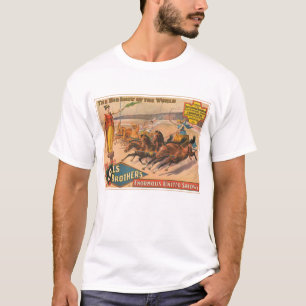 Altes Zirkusplakat eines römischen Wagenrennens T-Shirt