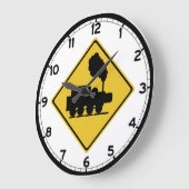 Altes Zug-Überfahrt-Zeichen, Thailand Große Wanduhr (Winkel)