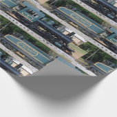 Altes Zug-Umschlagpapier Geschenkpapier (Ecke)