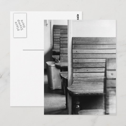 Altes Zugabteil Postkarte (Vorne/Hinten)