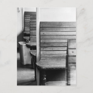 Altes Zugabteil Postkarte