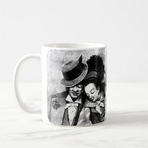 Altes Zusammentreffen Liebe Romantische Kunst Kaffeetasse