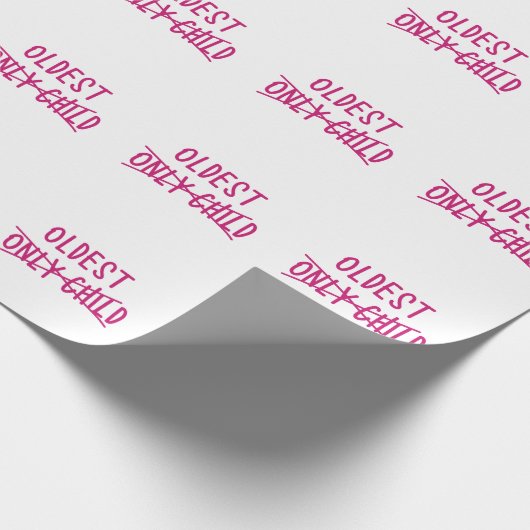 Älteste mit nur ausgekreuztem Kind Geschenkpapier (Ecke)