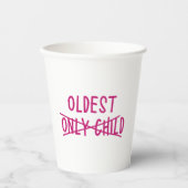 Älteste mit nur ausgekreuztem Kind Pappbecher (Vorderseite)