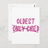 Älteste mit nur ausgekreuztem Kind Postkarte (Vorne/Hinten)