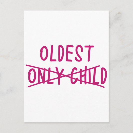 Älteste mit nur ausgekreuztem Kind Postkarte (Vorderseite)