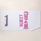 Älteste mit nur ausgekreuztem Kind Strandtuch (Vorderseite)