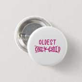 Älteste/r mit einzigem Kind durchgestrichen Button (Vorne & Hinten)