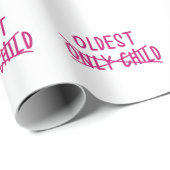 Älteste/r mit einzigem Kind durchgestrichen Geschenkpapier (Rolleneckpunkt)