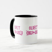 Älteste/r mit einzigem Kind durchgestrichen Tasse (Vorderseite Links)