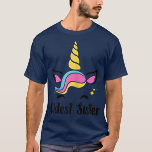 Älteste Schwester Niedlich Magical Unicorn Sibling T-Shirt