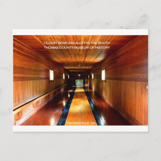 ÄLTESTER BOWLING ALLEIN IM SÜDEN, THOMASVILLE, GA POSTKARTE (Vorderseite)