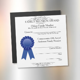 Ältester Member EleganFamily Wiedersehen Awards Magnetkarte