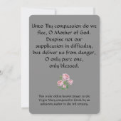 Ältestes bekanntes Gebet zur Jungfrau Mary Flat Ca (Rückseite)