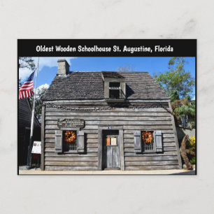 Ältestes Holzschulhaus Postkarte