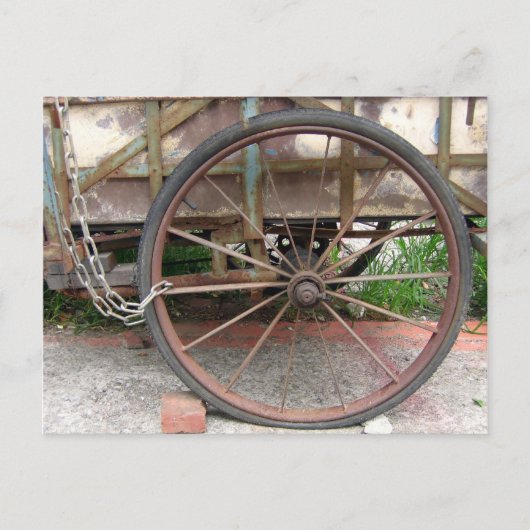 Altfahrrad der Postkarte (Vorderseite)