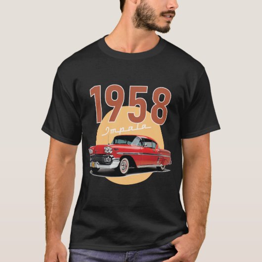 Altfahrzeug Chevrolet Impala 1958 T-Shirt (Vorderseite)