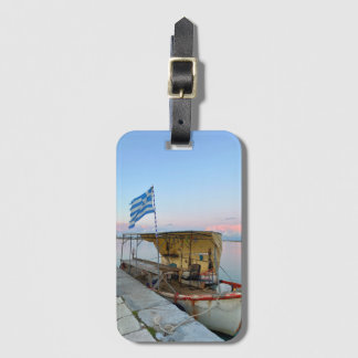 Altfischboot Griechische Flagge Zakynthos Griechen Gepäckanhänger