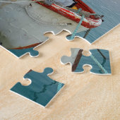 Altfischboot Griechische Flagge Zakynthos Griechen Puzzle (Seite)