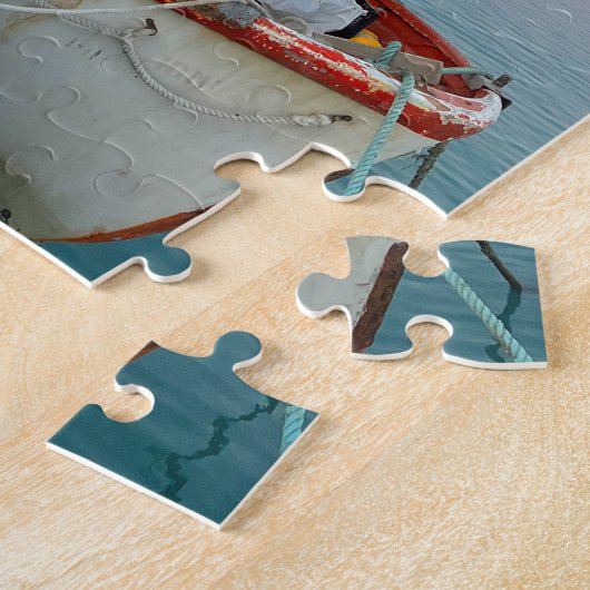 Altfischboot Griechische Flagge Zakynthos Griechen Puzzle (Seite)