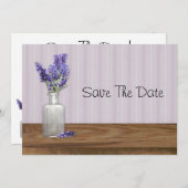 Altflasche Lavendel Save the Date (Vorne/Hinten)