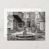 Altfranzösischer Patio Postkarte (Vorne/Hinten)