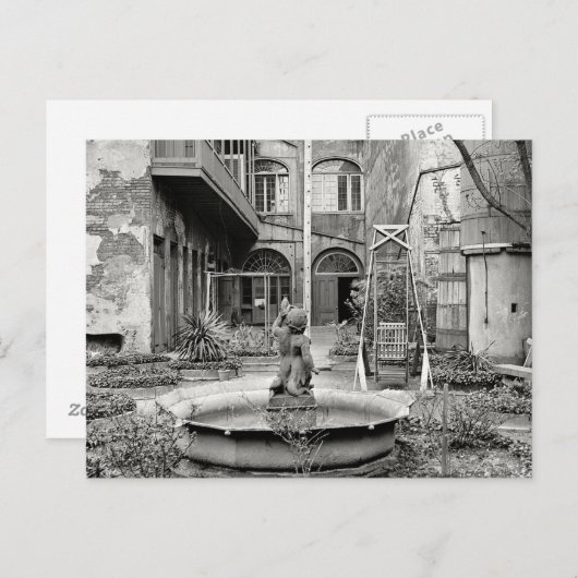 Altfranzösischer Patio Postkarte (Vorne/Hinten)