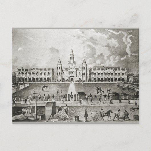 Altfranzösischer Viertel Kirchplatz Postkarte (Vorderseite)