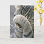 Altgeburtstagshumor Tabby-Katze Karte (Gelbe Blume)