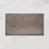 Altgepresstes Metall und Stahl Visitenkarte (Rückseite)