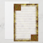 Altgold-Drache Briefpapier (Vorne/Hinten)
