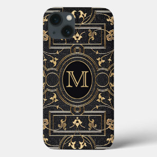 Altgold-Monogramm iPhone 13 Hülle