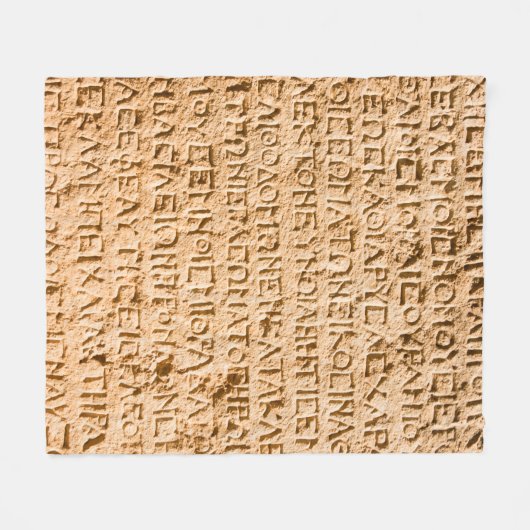 Altgriechisch auf Stein gehisst Fleecedecke (Vorderseite (Horizontal))