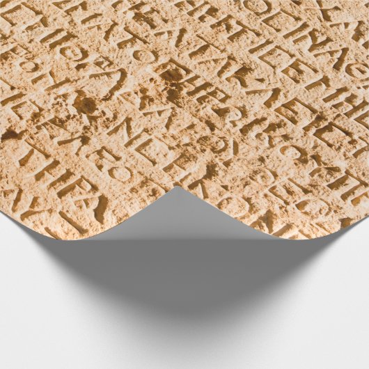 Altgriechisch auf Stein gehisst Geschenkpapier (Ecke)