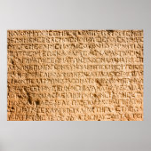 Altgriechisch auf Stein gehisst Poster (Vorne)