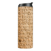 Altgriechisch auf Stein gehisst Thermosbecher (Nach links gedreht)