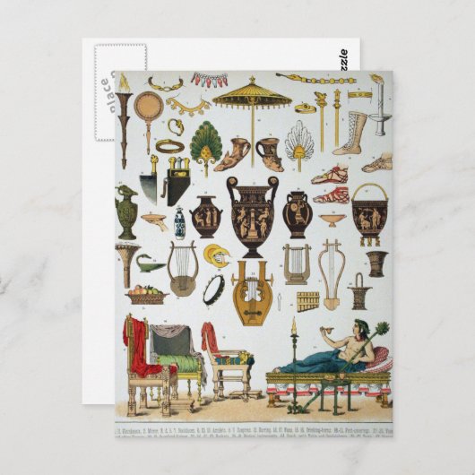 Altgriechisch Postkarte (Vorne/Hinten)