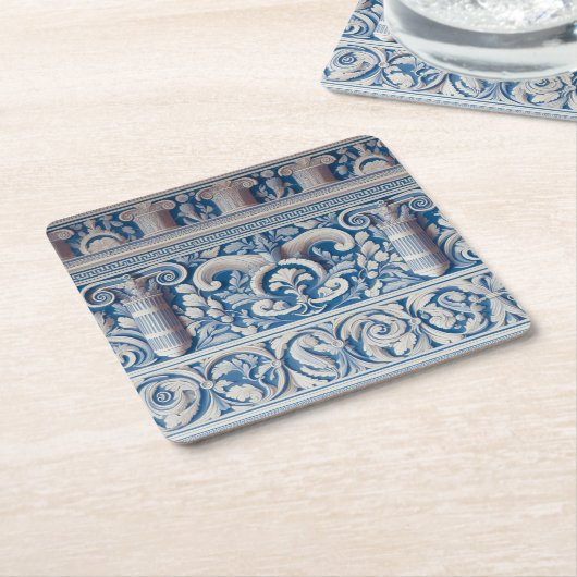 Altgriechisch Rechteckiger Pappuntersetzer (angewinkelt)