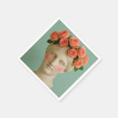 Altgriechische Blumen Servietten. Serviette (Ecke)