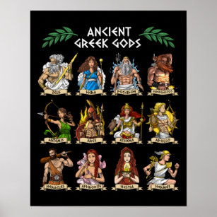 Altgriechische Götter Poster