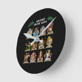 Altgriechische Götter Runde Wanduhr (Winkel)