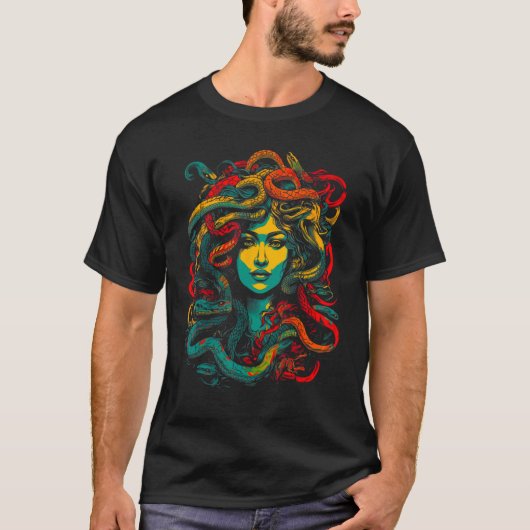Altgriechische Mythologie Medusa T-Shirt (Vorderseite)