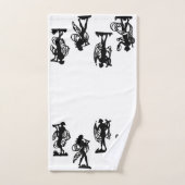 Altgriechische Silhouetten des Mussdrucks Badhandtuch Set (Handtuch)