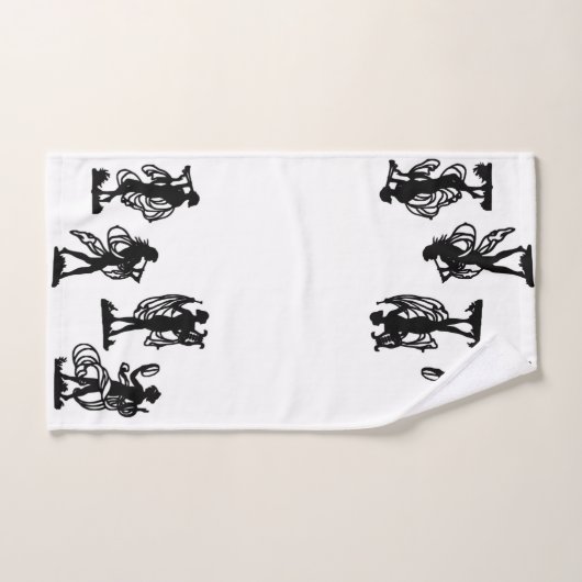 Altgriechische Silhouetten des Mussdrucks Badhandtuch Set (Handtuch)