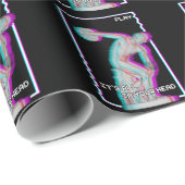 Altgriechische Statue Discus Throw Vaporwave Glitc Geschenkpapier (Rolleneckpunkt)