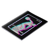 Altgriechische Statue Discus Throw Vaporwave Glitc Notizblock (Linke Seite)