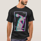 Altgriechische Statue Discus Throw Vaporwave Glitc T-Shirt (Vorderseite)