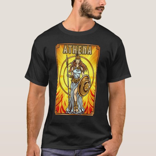Altgriechischer Gott Athena Berg Olympus Griechisc T-Shirt (Vorderseite)