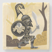 Altgriechischer Hoplite Steinuntersetzer (Vorderseite)